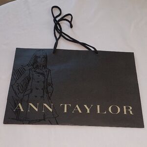 Ann Taylor Large  Black Paper Bag .